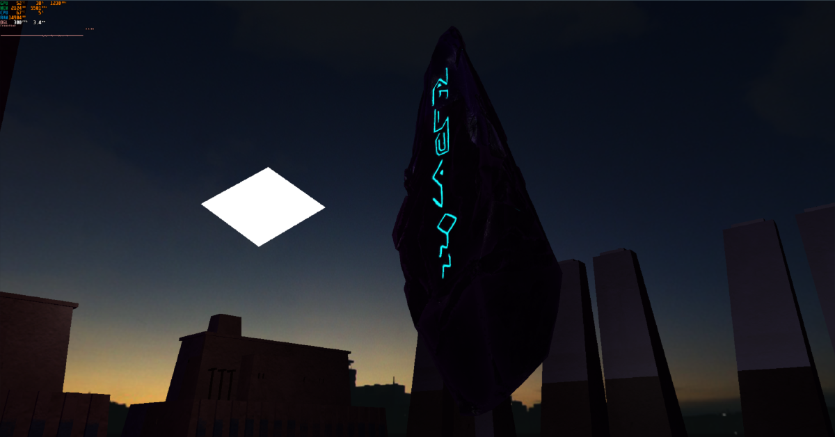 OpenGL demo scene with day-night lighting, shadows, and skybox rendering