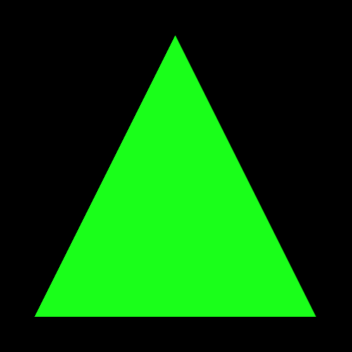 Sierpiński triangle animation showing recursive subdivision.